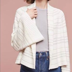 Anthro open front bell sleeved cardigan